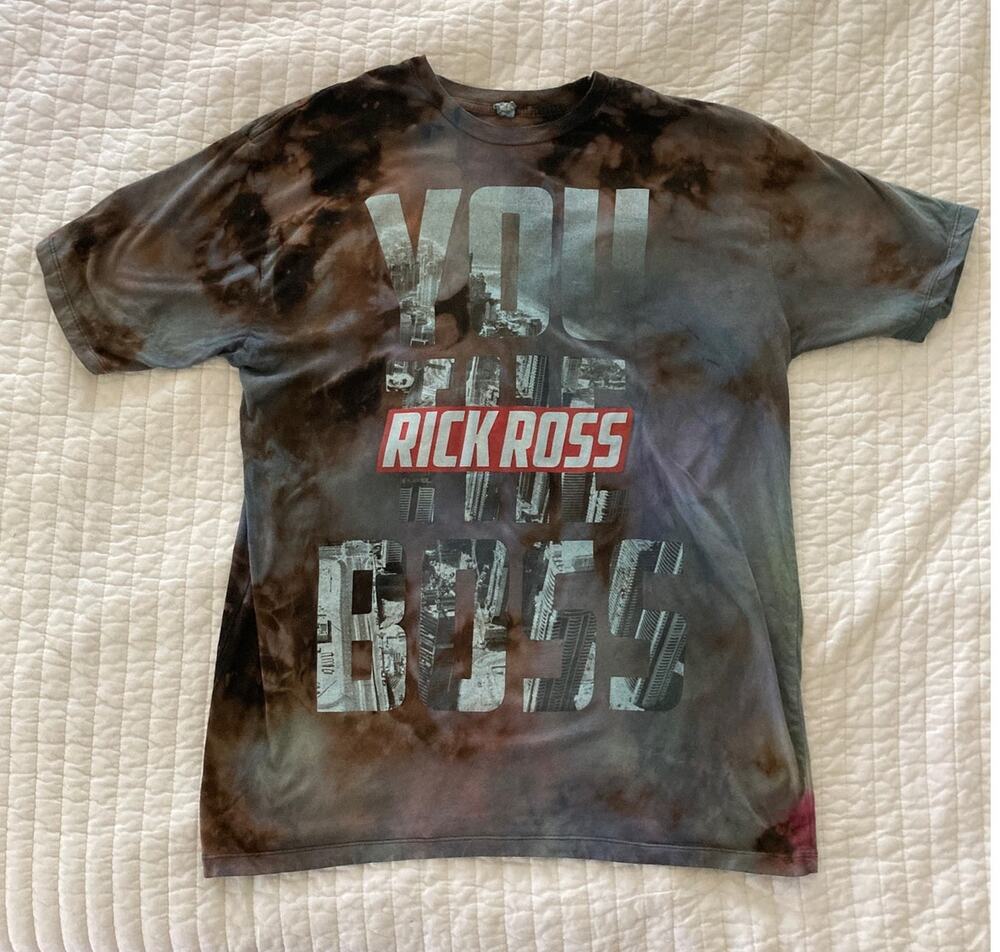 RICK ROSS Mens T-Shirt XL Tie Dye You The Boss Crewneck Rap Hip Hop